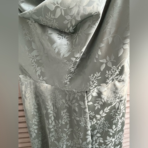 David’s Bridal | Sea Salt Green Jacquard Dress - Picture 6 of 7